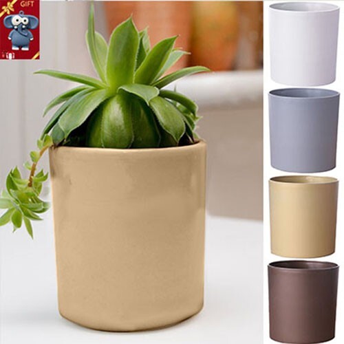 Plant Pots With Hole Cylindrical Plant Pot Flower Planter Pots Decorative Small