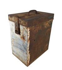 Heavy Galvanized Steel Insulated Dairy Porch Milk Box Lockable Latch 1950s 17"