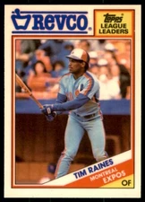 1988 TOPPS REVCO LEAGUE LEADERS - #5 TIM RAINES MONTREAL EXPOS