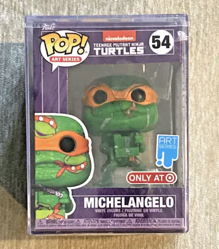 Funko Art Series TMNT Teenage Mutant Ninja Turtles Michelangelo Pop w/Hard Stack