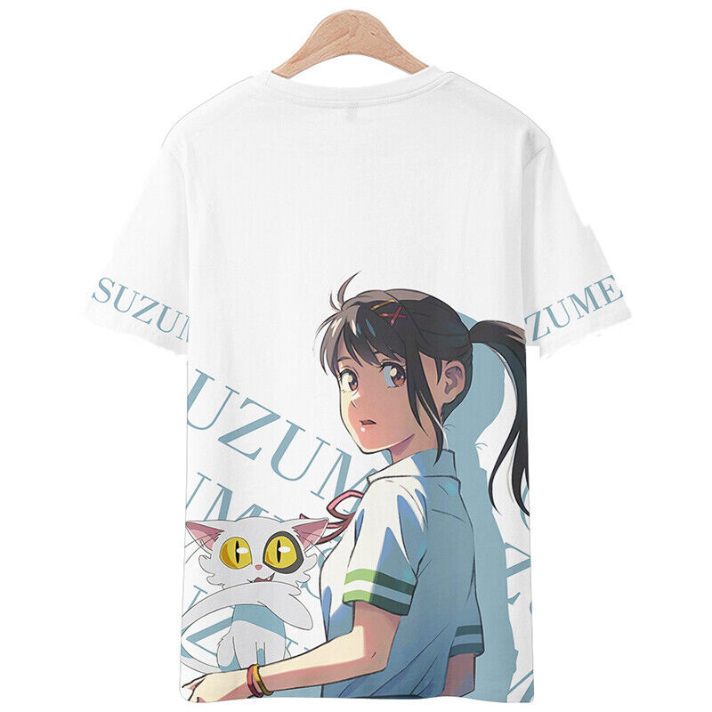 New Suzume no Tojimari T-Shirts Anime 3D Print Streetwear Men Women Fashion  Oversized T Shirt Harajuku Kids Boys Girls Tees Tops - AliExpress