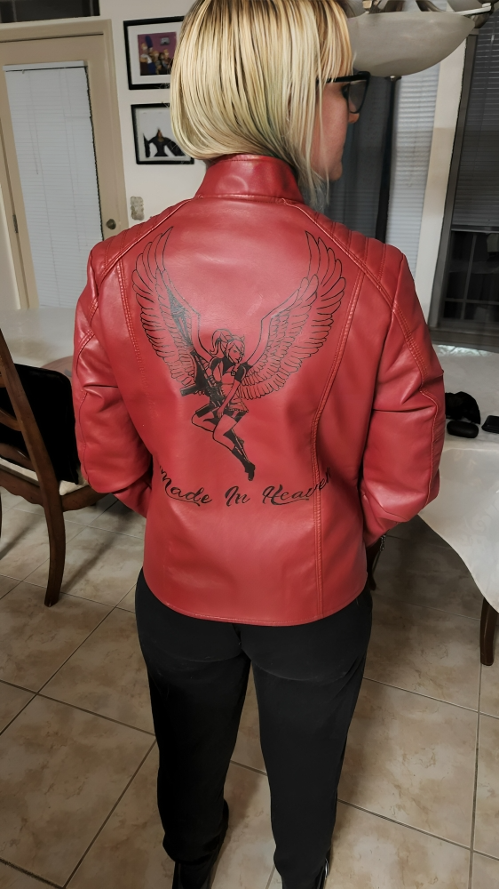 Claire Redfield RE2 Leather Jacket - Resident Evil 2 Red Biker