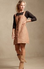 Banana Republic Vegan Suede Mini Dress Women’s Size 6 Button Front Tan NWT $110