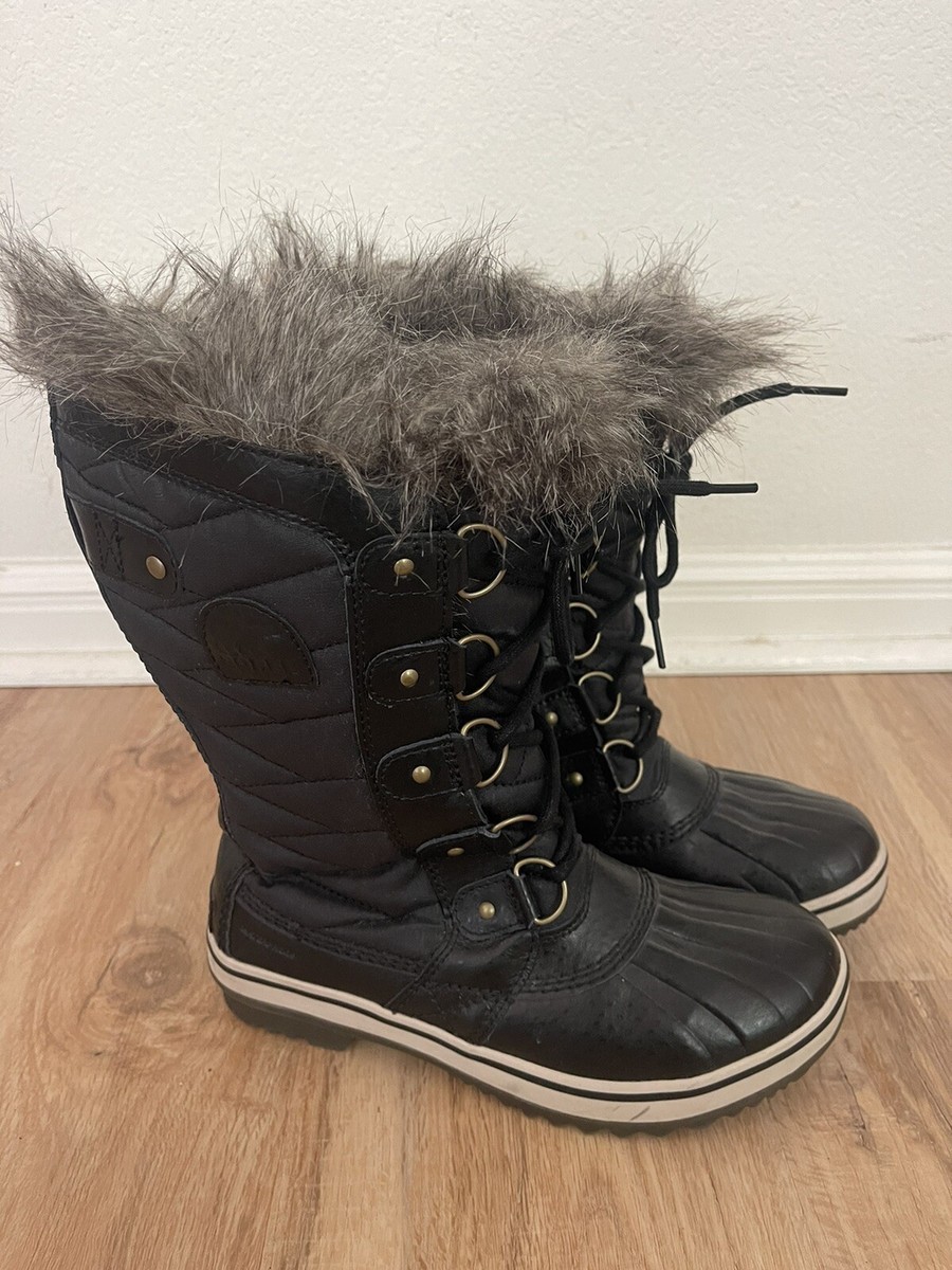 SORELソレルTorino II Waterproof Bootsブーツ Sorel Torino II Leather Waterproof Boots Black Faux Fur
