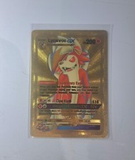 Pokemon Cards Lycanroc GX 138/145 HP200 - Gold Foil Fan Art Display Card - NM