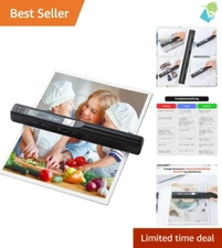 Compact Handheld A4 Scanner - 300/600/900 DPI, No Software Needed, 16GB SD Card