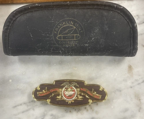 FRANKLIN MINT Knife MILLER BEER MILWAUKEE Americas Quality Since 1855