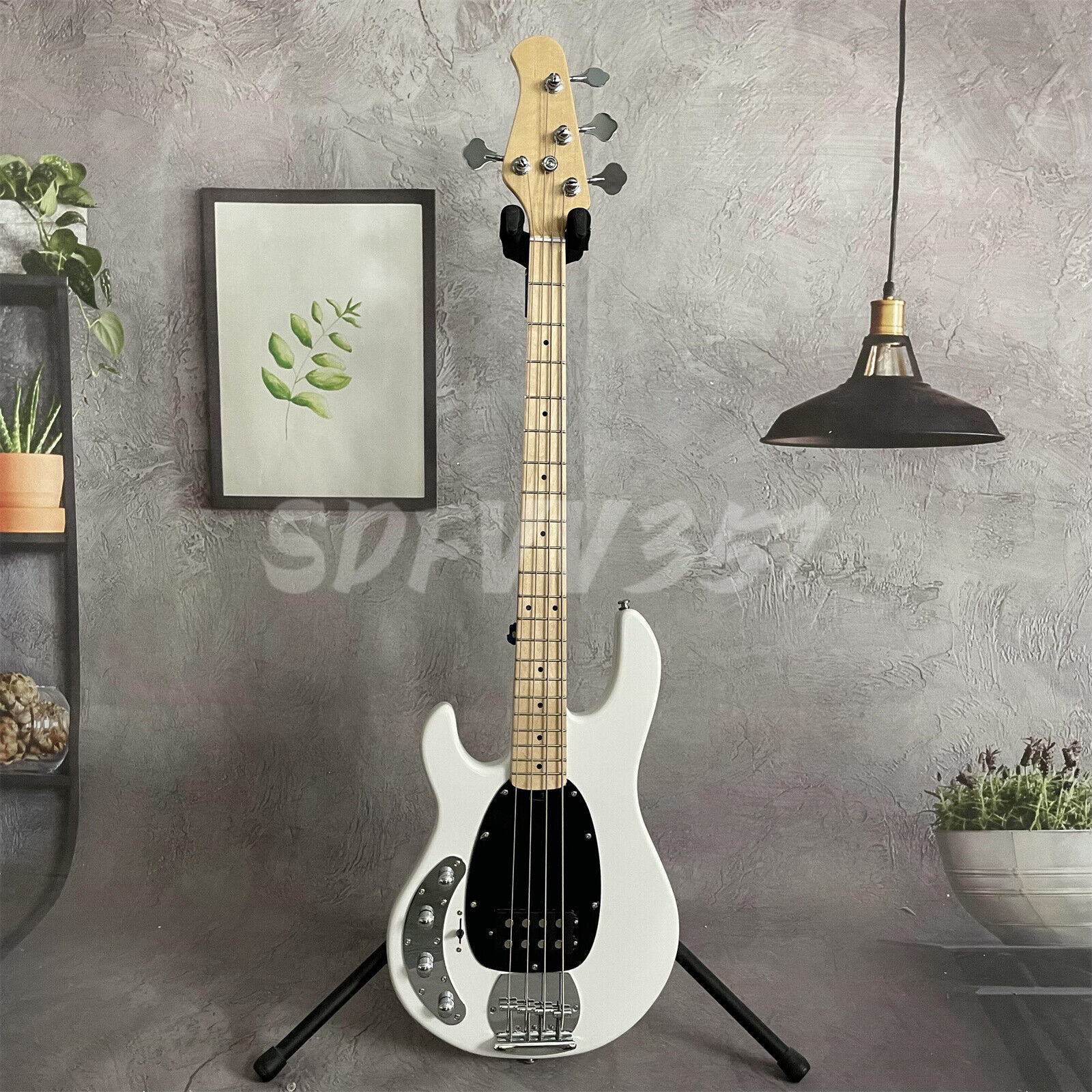 Left Handed 4 String Electric Bass Guitar Maple Fretboard Chrome Hardware Solid
