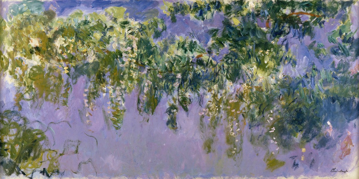 Hand-painted Oil Painting Claude Monet - Wisteria (1917-1920