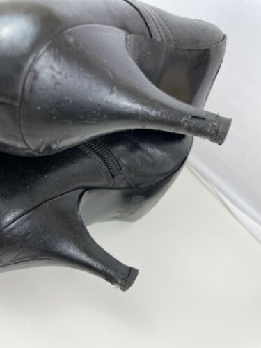 Botas altas para mujer Bandolino, talla 7,5, cuero negro, hasta la rodilla, con cremallera completa, tacón de 3 - Imagen 12 de 12
