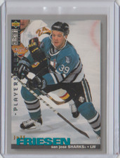1995-96 Collector's Choice Player's Club Parallel  Jeff Friesen San Jose Sharks