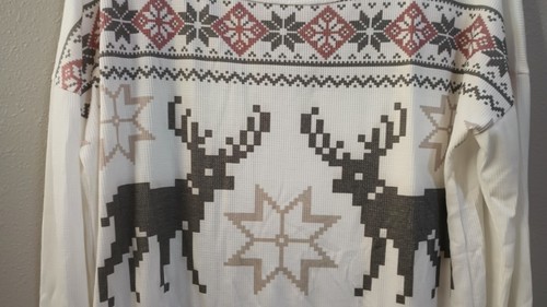 Filly Flair Reindeer Star L Women's Shirt Top Holiday Christmas Scandinavian - Picture 3 of 6