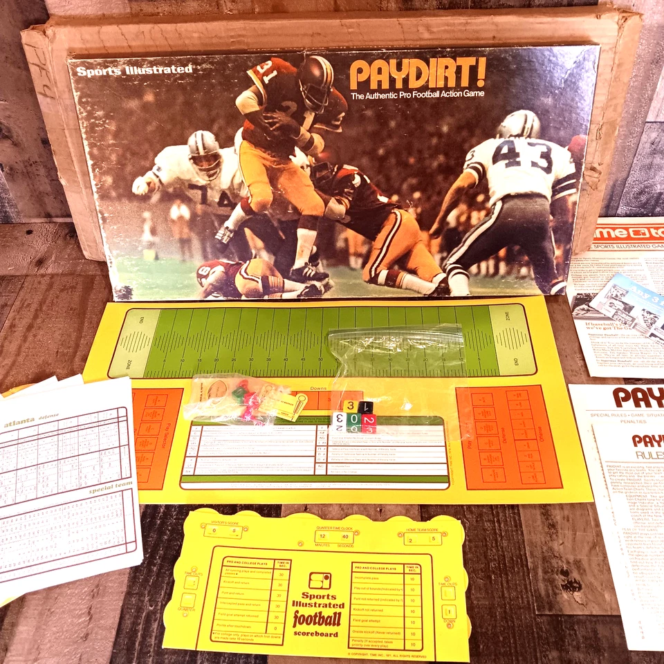 Vintage Sports Illustrated PAYDIRT! 1973 Football Board Game Complete w/Mailer - Image 2 of 4