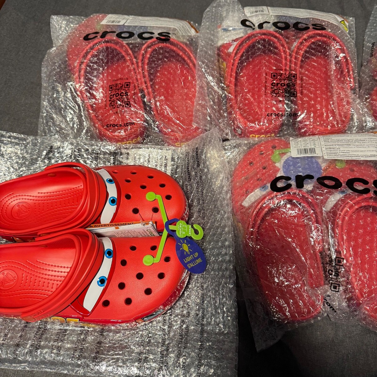 Disney Crocs Adult Cars Lightning McQueen Clogs LED Light Up US