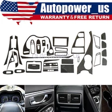 32Pcs Real Carbon Fiber Kits Full Interior Trim Cover For Infiniti Q50 Q60 14-20
