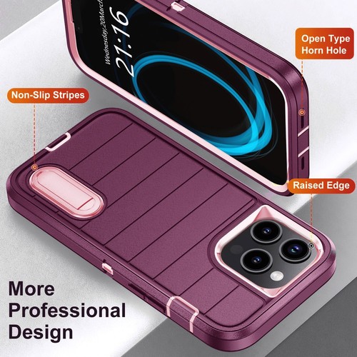 For iPhone 12/12 Pro/Pro Max Shockproof Case Hybrid Stand Cover Screen Protector - Picture 38 of 39