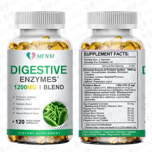 Digestive Enzymes 240 Capsules Probiotics Blend , Constipation & Bloating Relief - Picture 6 of 13