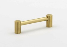 4" Contemporary Round Cabinet Pull Satin Brass A715-4-SB 5.67x2.5x1.43 in