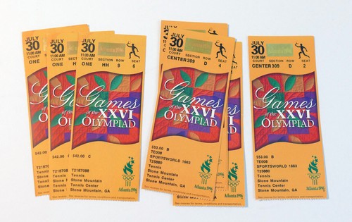 LOT of 11 - 1996 Atlanta Olympics TENNIS TICKETS - complete set except one - Picture 4 of 7