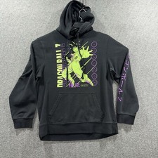Dragon Ball Z Goku Mens L Hooded Sweatshirt Graphic Print Black
