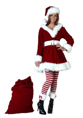 Women's Sexy Santa Claus Helper Christmas Suit Costume SIZE M