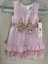 Rare Editions NWT Sleeveless Girls Dress 4T Gingham, Pink, Layers Easter