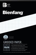 Bienfang Designer Grid Paper Pad, 10x10 Cross Assorted Colors , Sizes