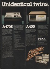 1977 Teac Home Stereos - Cassette Decks - Unidentical Twins - Print Ad Photo