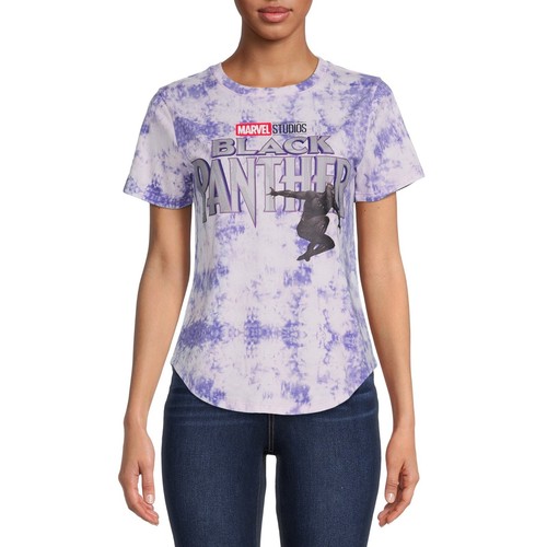 Women's Black Panther Junior's Graphic Print T-Shirt XLARGE 15-17 Lavender NWT - Picture 4 of 6