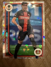 2023-24 Topps Merlin, Piero Hincapie, Atomic Refractor /250, Bayer 04 Leverkusen