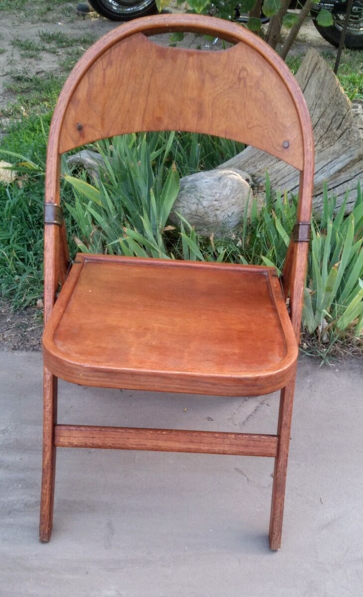 Vintage Clarin Mfg. Co. Fold up Wood Chair | eBay Vintage Clarin Mfg. Co. Fold up Wood Chair | eBay