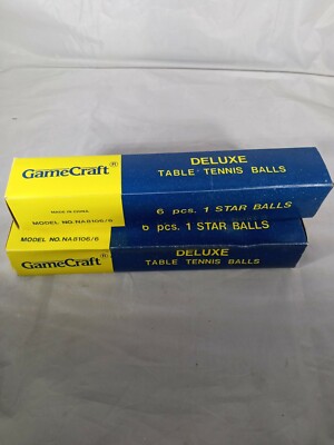 Vintage Game Craft Table Tennis Balls 2 sleeves = 12 Balls 