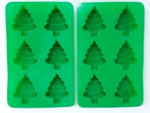 Zwei Feiertag Weihnachtsbaum Silikon Formen zum Backen Seife Handwerk - Kostenloser Versand - Bild 3 von 4