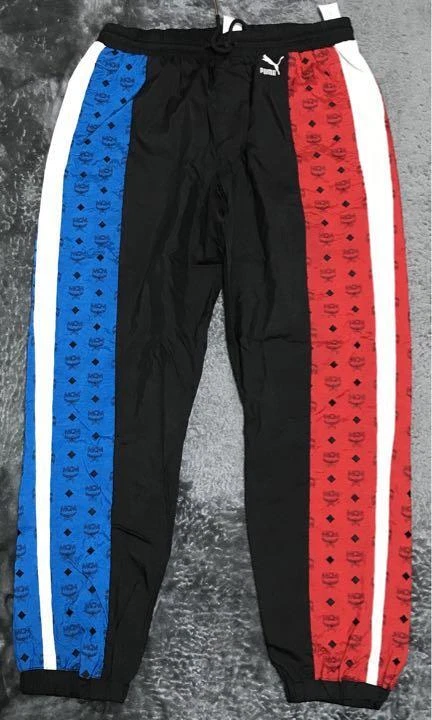 MCM × PUMA 50th Collaboration Black Red Blue Color Track Pants US