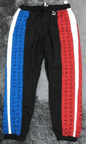 MCM × PUMA 50th Collaboration Black Red Blue Color Track Pants US XL Size - Picture 1 of 5