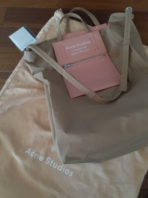 ★関税込★Acne Studios★Baker Out Mini Tote Bag Brown Pink★ ACNE STUDIOS Baker Out Women's Tote Bag Brown x Pink NEW | eBay