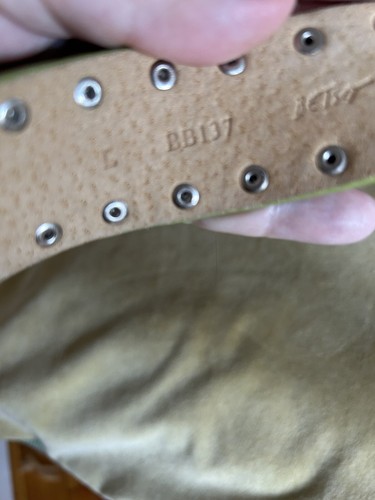 Betsey Johnson LIGHT GREEN Belt Women Silver Studded Genuine ITALIAN LEATHER L - Picture 12 of 18