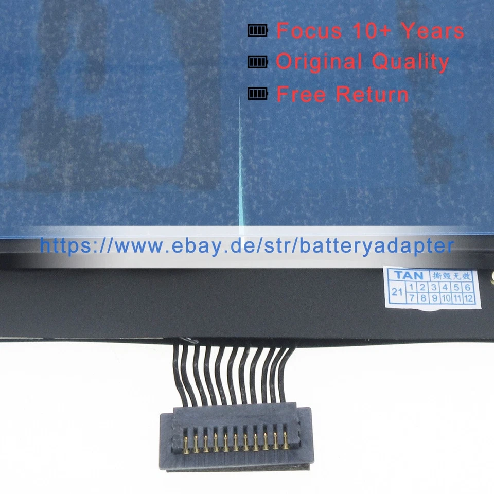 Original neu A1417 A1494 A1618 Akku Batterie für APPLE MC975	MD831 ME664 ME294 - Bild 4 von 4