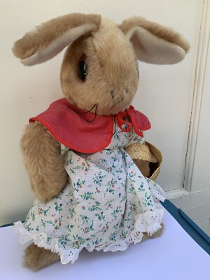 Vintage Beatrix Potter Mrs. Rabbit Flopsy Bunny Dressed Basket Peter Plush Eden