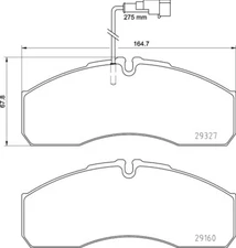 Mintex Front/Rear Axle Brake Pad Set, disc brake MDB3205