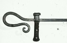 Bastone  tenda con terminali in ferro pieno forgiato e battuto a mano completo