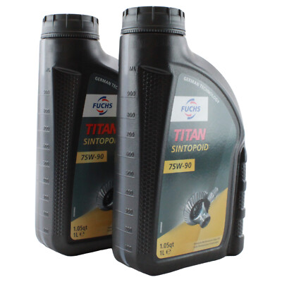 Fuchs 2 Liter TITAN SINTOPOID SAE 75W-90 Differential Gear Oil 2 x 1L