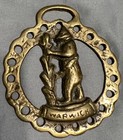 Vintage HORSE BRASS MEDALLION WARWICK BEAR Harness Decoration Ornament metal Art — photo 1