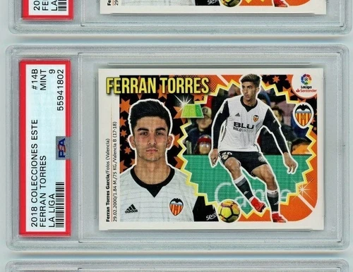  2018 Panini Colecciones Este Ferran Torres RC ROOKIE #14B   PSA 9 MINT