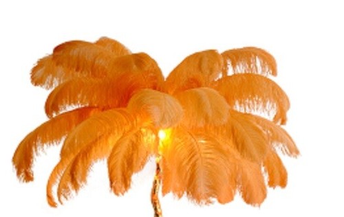 LED Ostrich Feather Floor Lamps Standing Light Copper Modern Interior Lighting - Picture 20 of 21
