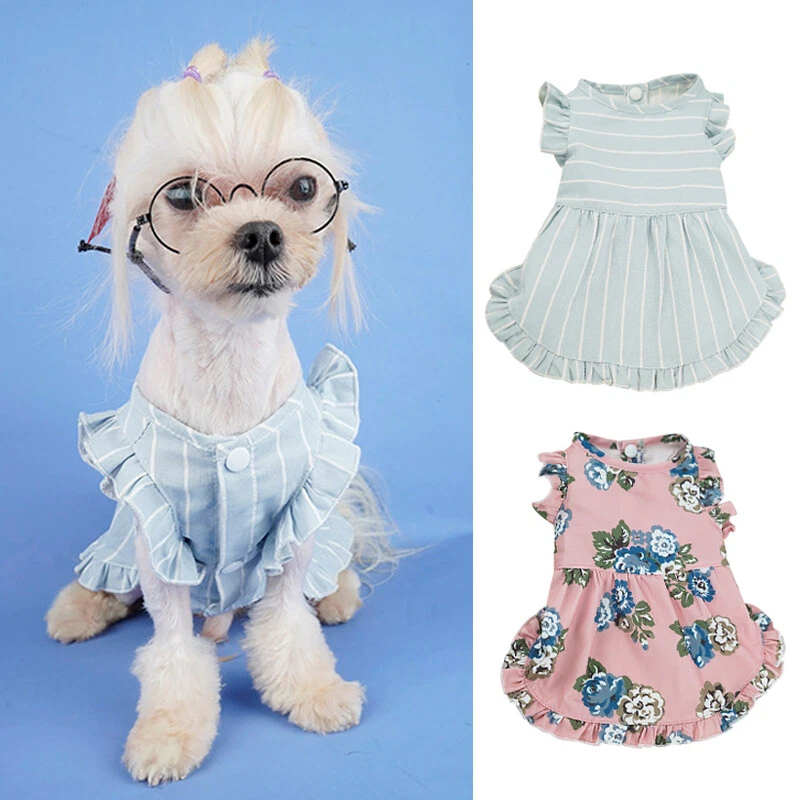 Small Pet Dog Princess Dress Vest Skirt Puppy Dog Clothes Tshirt