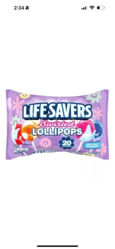 Lifesavers Easter Swirled Lollipops Limited Edition 20/bag Exp 12/26 - Afbeelding 1 van 1