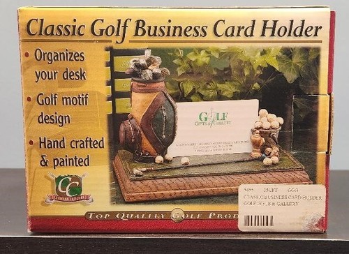 ***NEW*** Classic Golf Themed Business Card Holder Heavy Top Quality - Picture 3 of 4