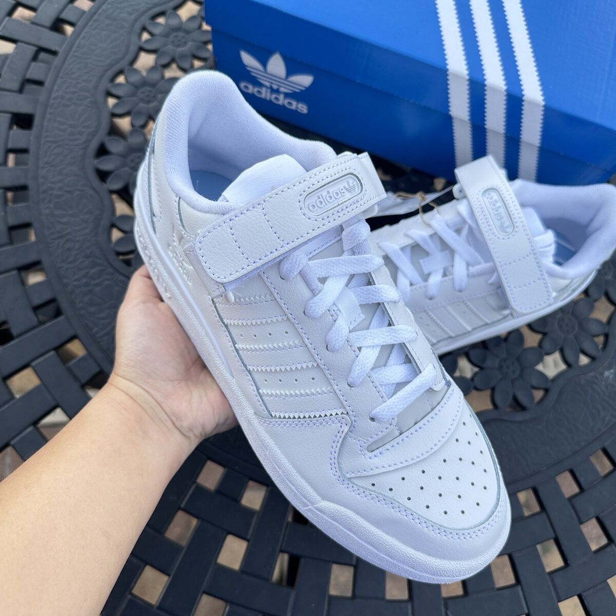 Adidas Forum Low Triple White Women's Athletic Shoes FZ6463 Adidas Forum Low Triple White Women's Athletic Shoes FZ6463