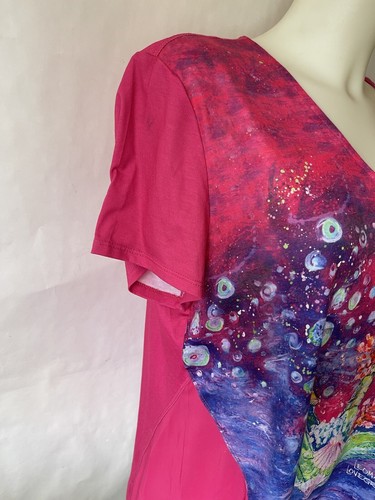 Leoma Lovegrove Damen rosa Anker Shirt Oberteil V-Ausschnitt Large - Bild 3 von 6